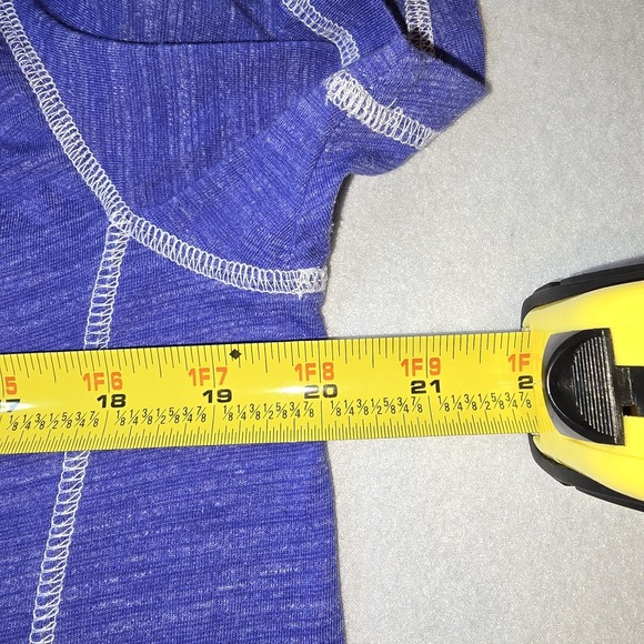 BKE Men's Blue Marled Slub Polo Shirt L Contrast Stitch Casual Preppy Golf - Picture 6 of 7